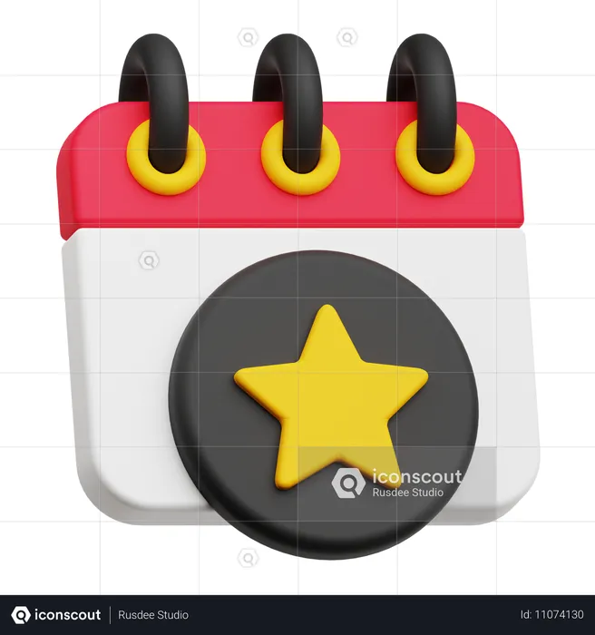 Calendrier de révision  3D Icon