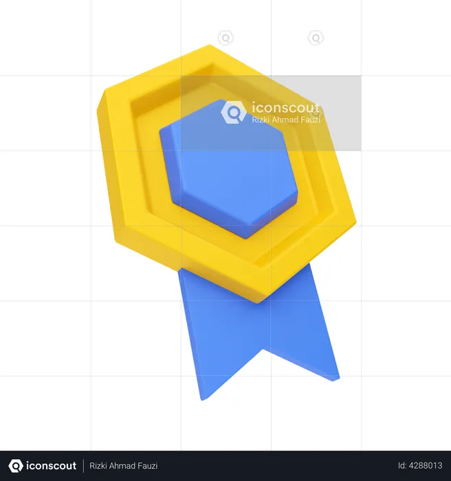 Reward badge  3D Illustration