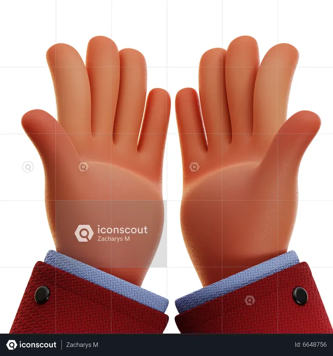 REZANDO COM A MÃO ABERTA  3D Icon