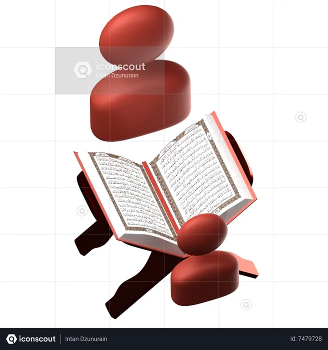 Den Koran rezitieren  3D Icon