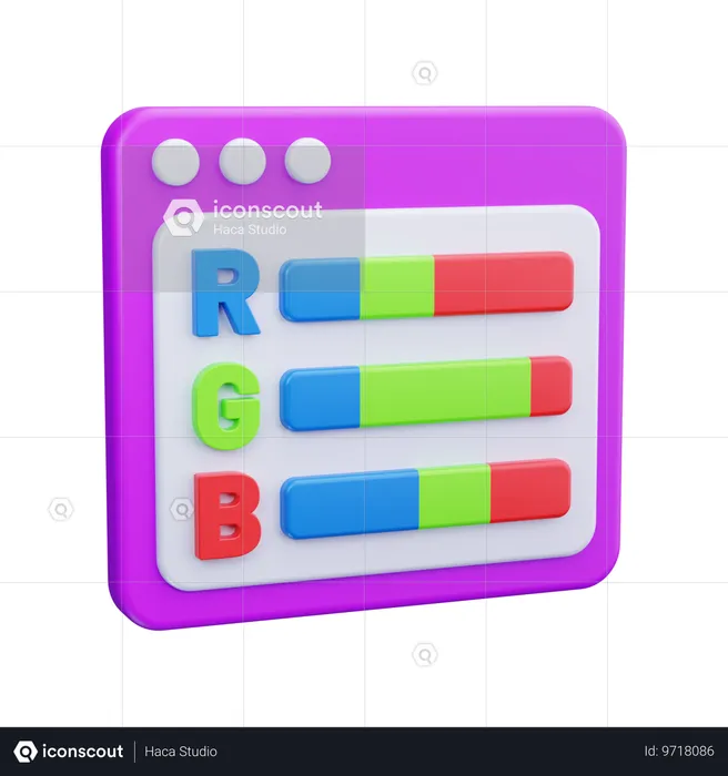 RGB-Farbe  3D Icon