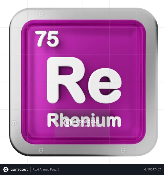 Rhenium Periodic Table  3D Icon