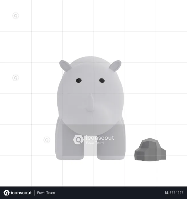 Rhino  3D Illustration