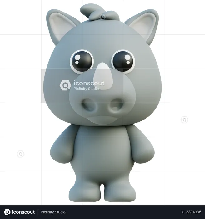 Rhinoceros  3D Icon