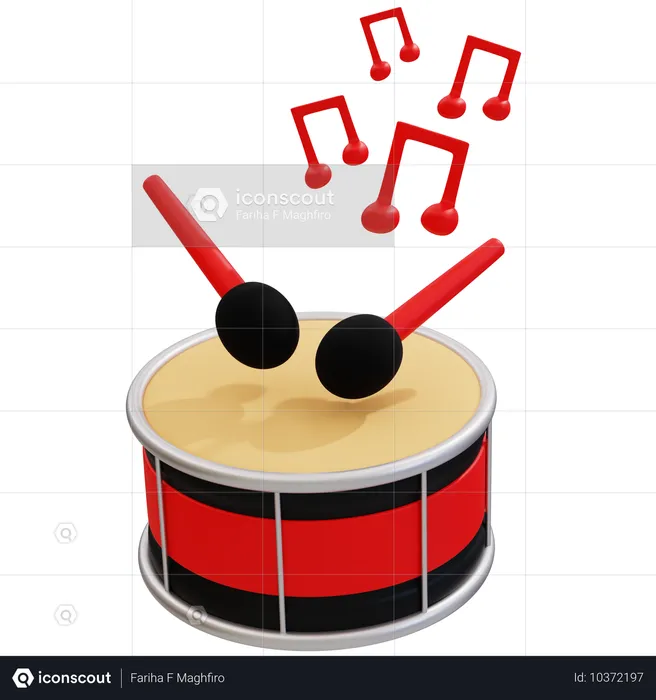 音楽教育におけるリズミカルなドラミング  3D Icon