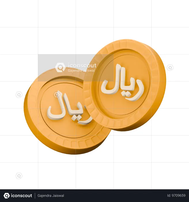 Rial saudita  3D Icon