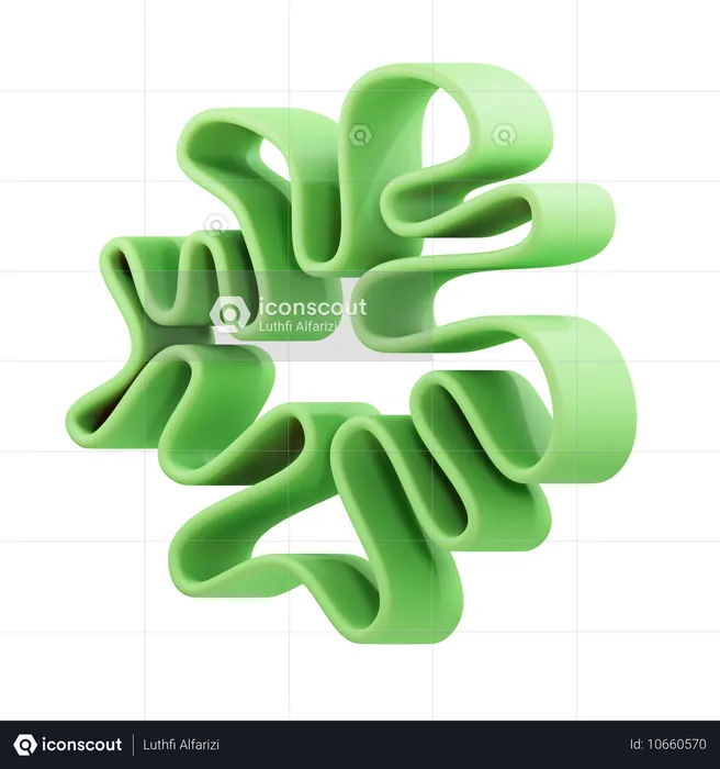 Ribbon Abstract  3D Icon