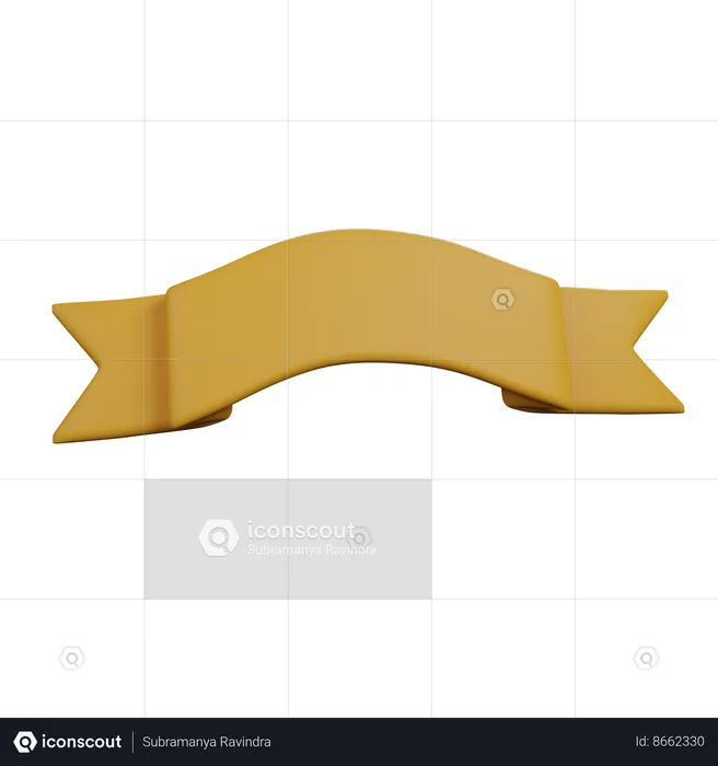Ribbon banner 3D icon  3D Icon