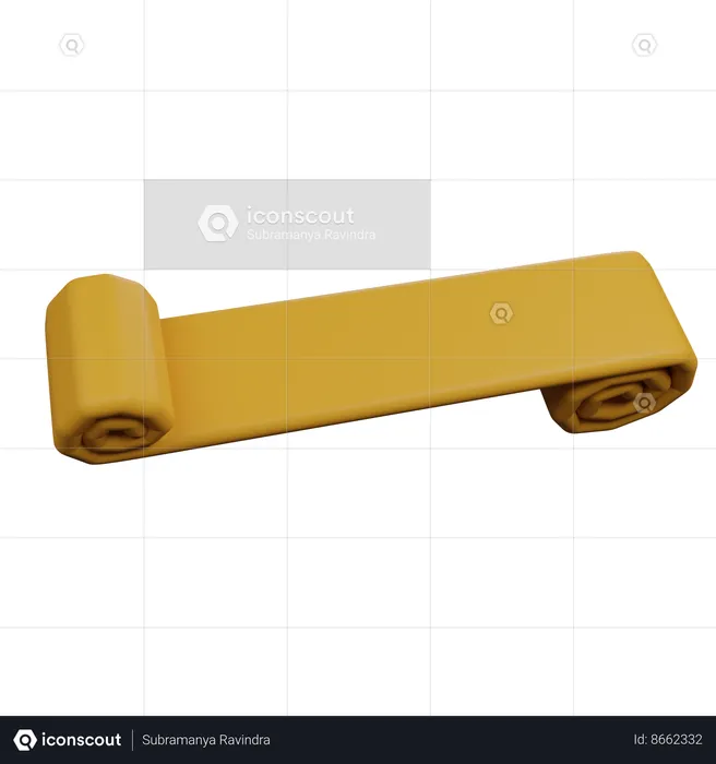 Ribbon banner  3D Icon