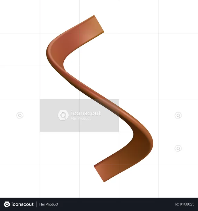Ribbon shape  3D Icon