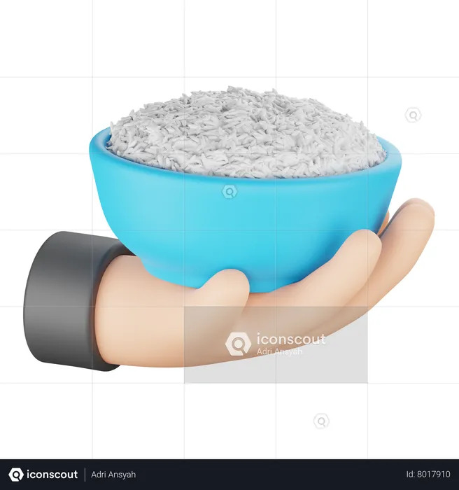 Rice  3D Icon
