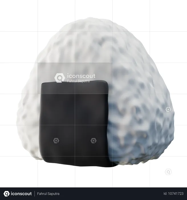 Rice Ball Onigiri  3D Icon