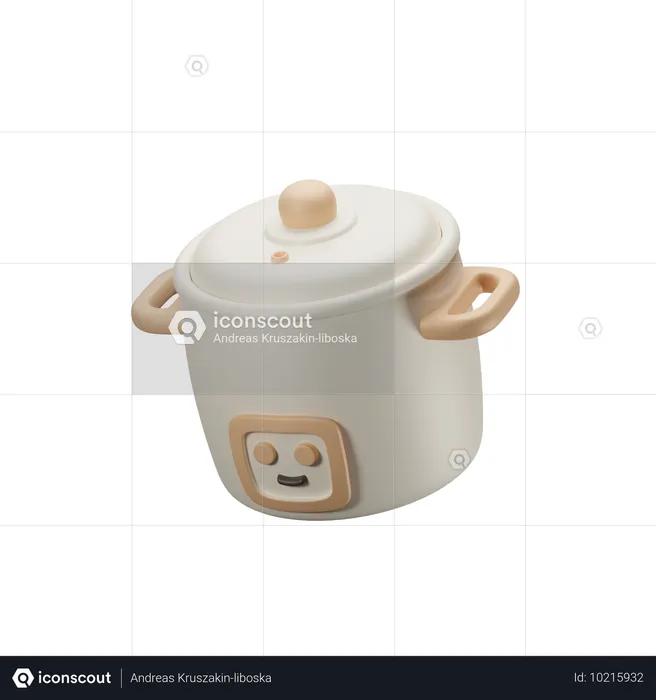 炊飯器  3D Icon