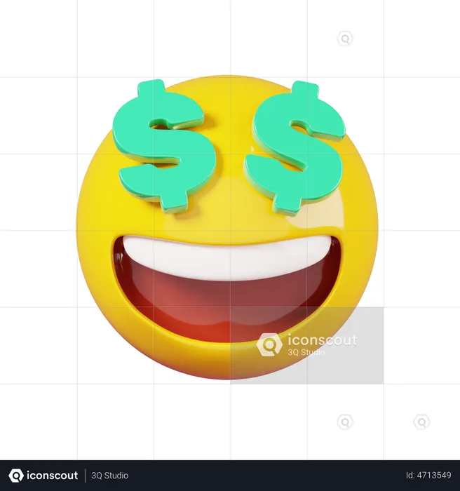 Rich Emoji Emoji 3D Illustration