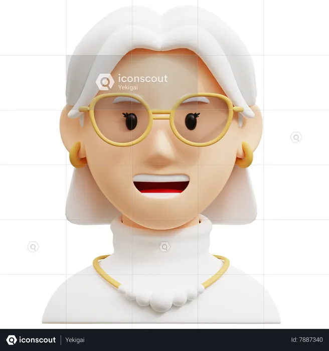 Rich Grandma  3D Icon
