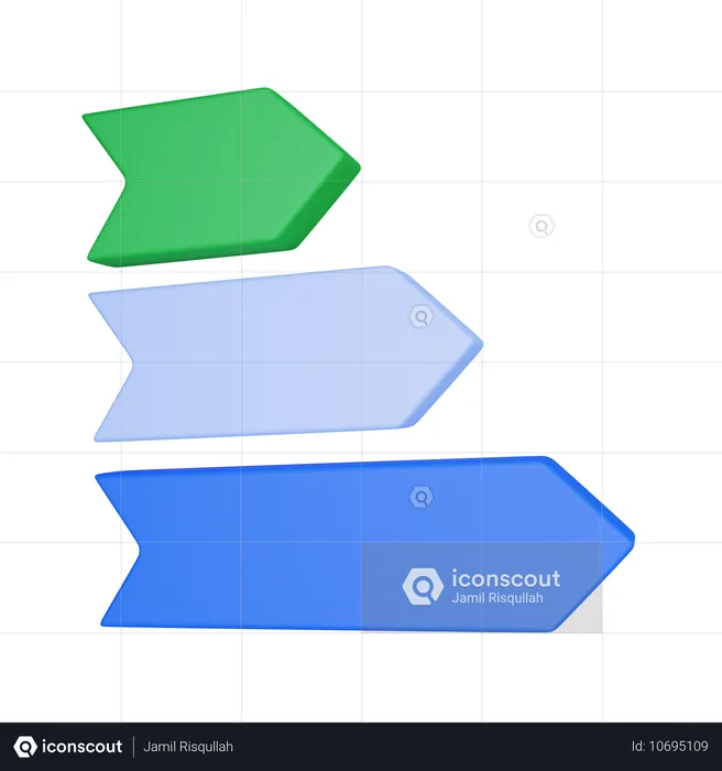 Richtungsdiagramm  3D Icon