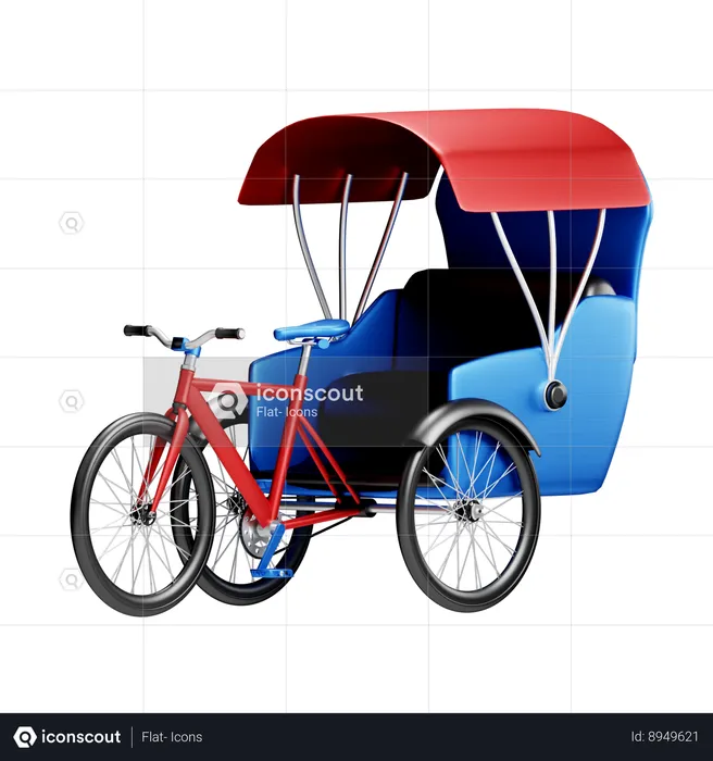 Rickshaw  3D Icon