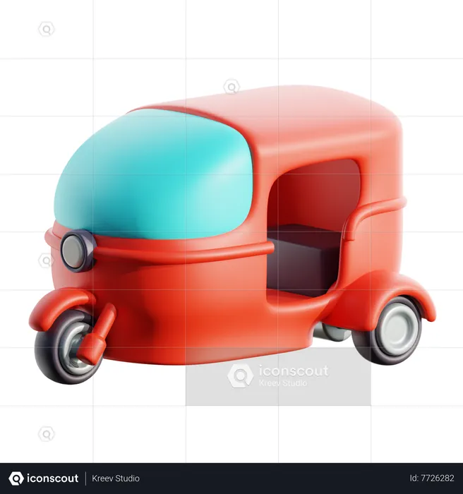 Rickshaw  3D Icon
