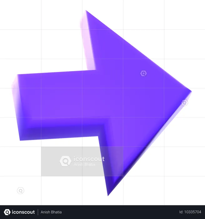 右矢印  3D Icon