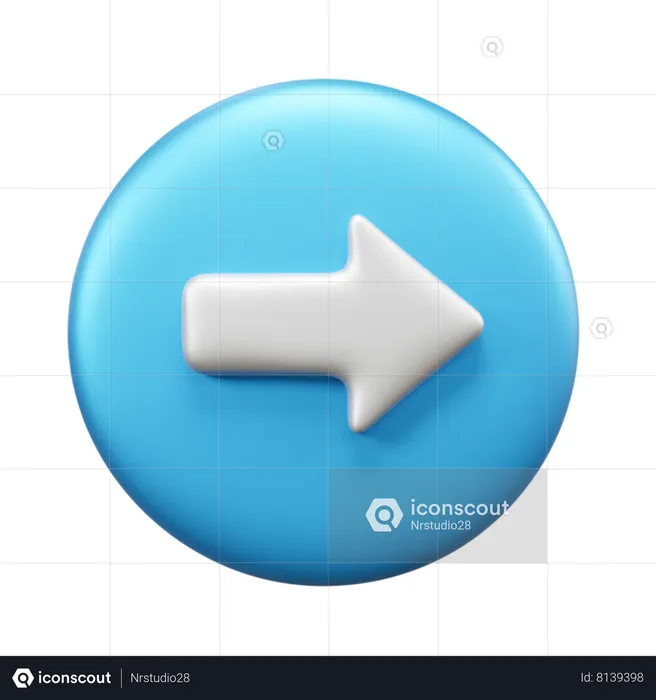 Right Arrow  3D Icon