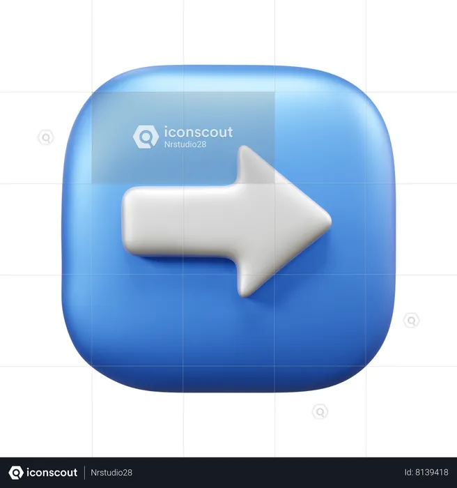 Right Arrow  3D Icon