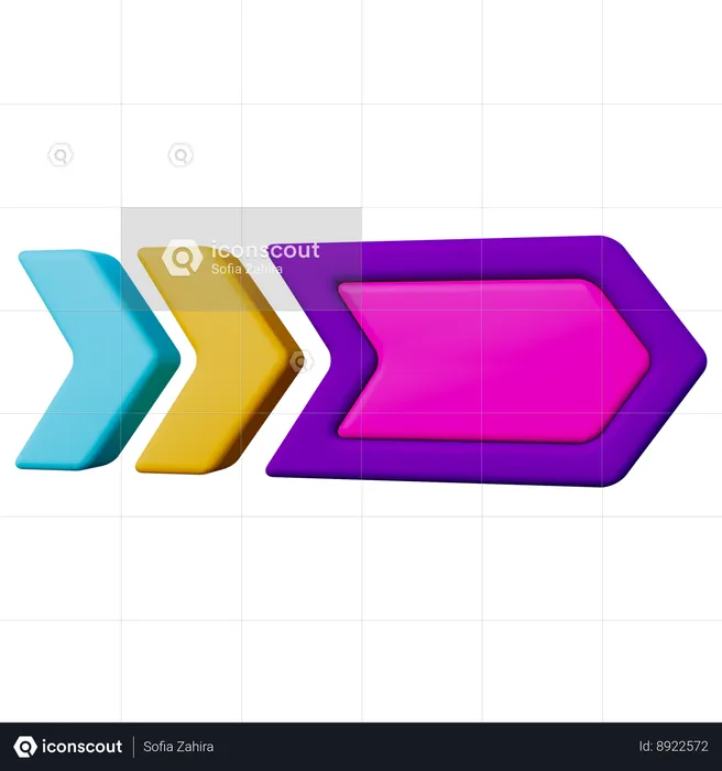 Right Arrow  3D Icon