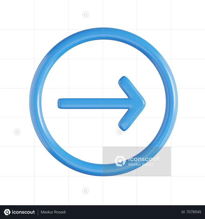 Right Arrow  3D Icon