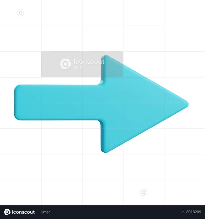 Right Arrow  3D Icon