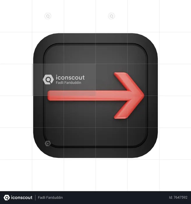 Right Arrow  3D Icon
