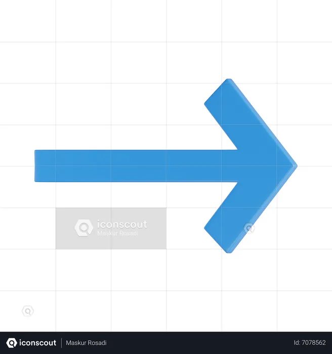 Right Arrow  3D Icon