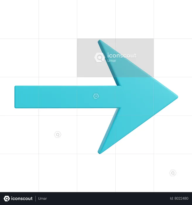 Right Arrow  3D Icon