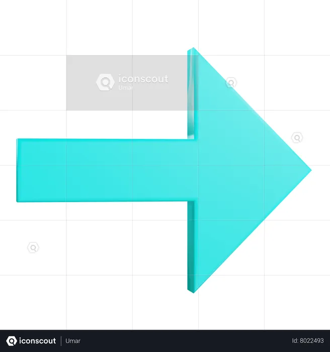 Right Arrow  3D Icon