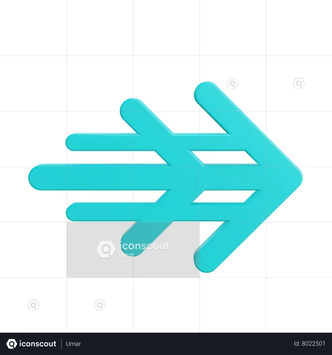 Right Arrow  3D Icon