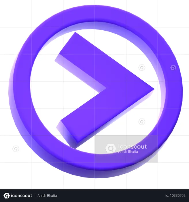 Right Arrow  3D Icon