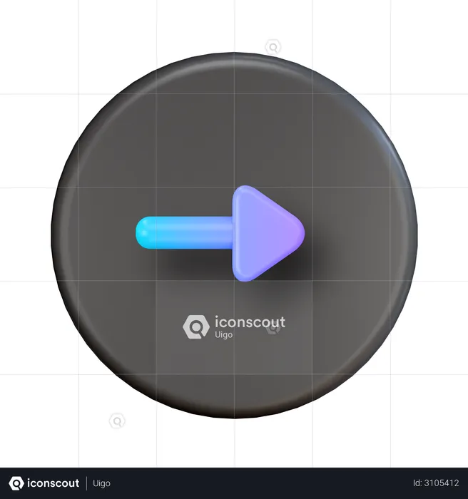 Right Arrow  3D Illustration
