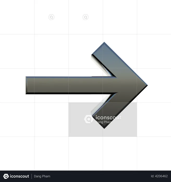 Right Arrow  3D Illustration