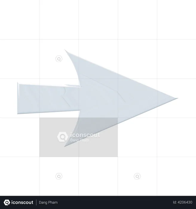 Right Arrow  3D Illustration