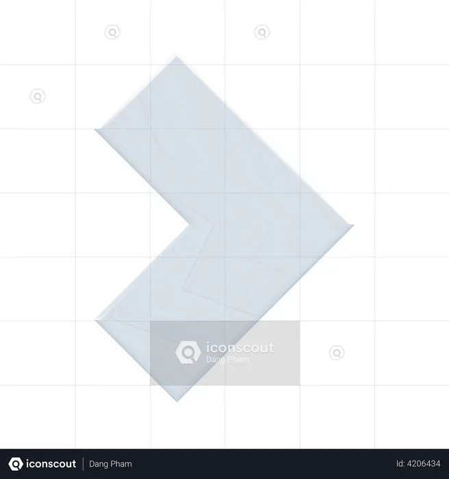 Right Arrow  3D Illustration