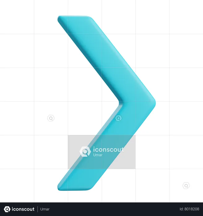 Right Chevron Arrow  3D Icon