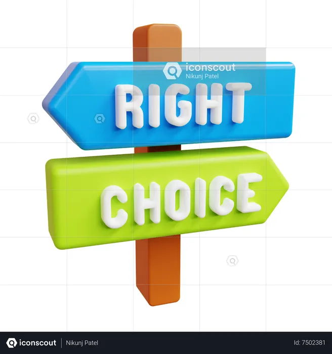 Right choice  3D Icon