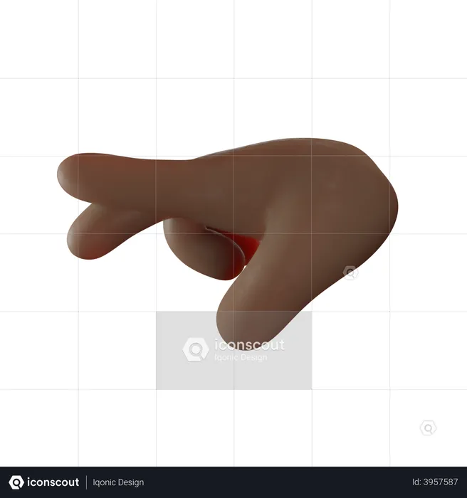 Right Direction Showing Gesture  3D Illustration