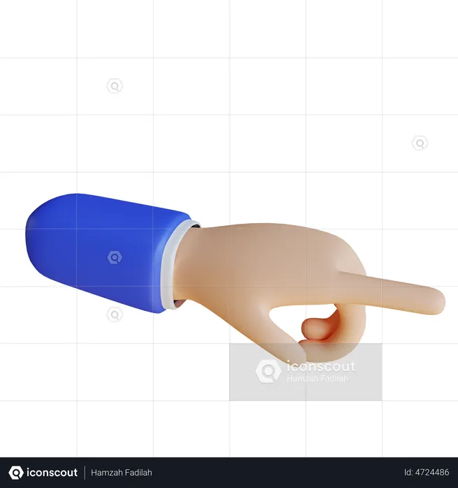 Right Hand Gesture  3D Illustration