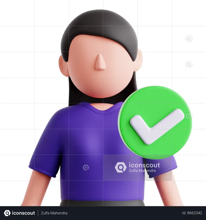 Right Person  3D Icon