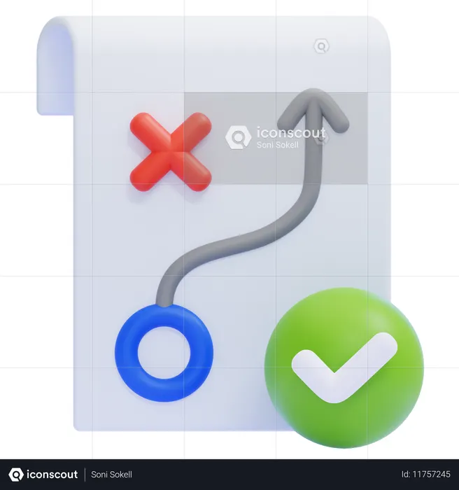 Right Strategy  3D Icon