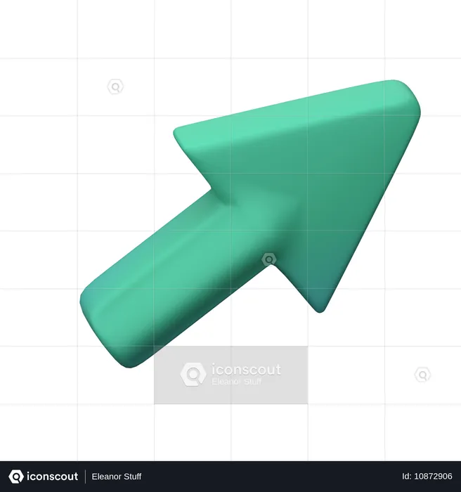 Right up arrow  3D Icon