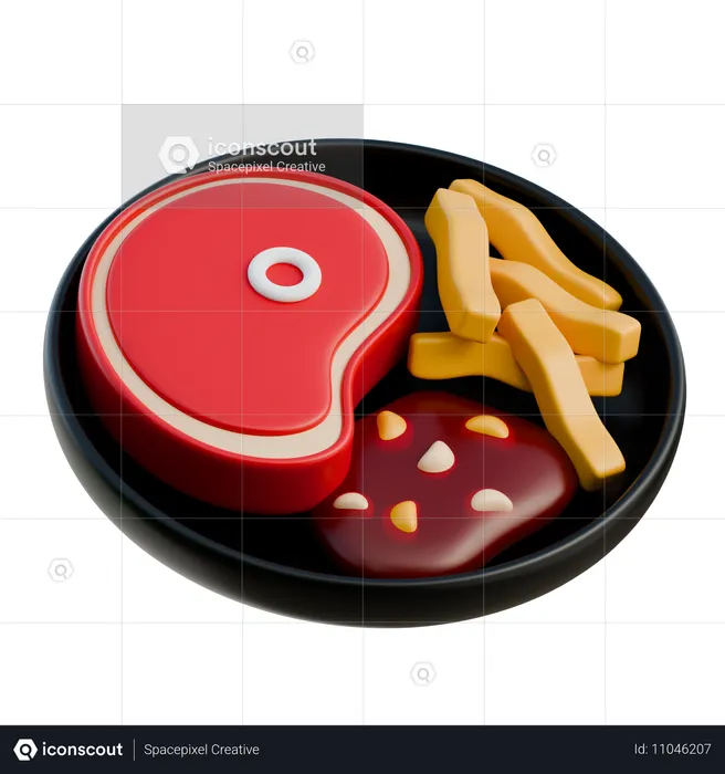 Rindersteak  3D Icon