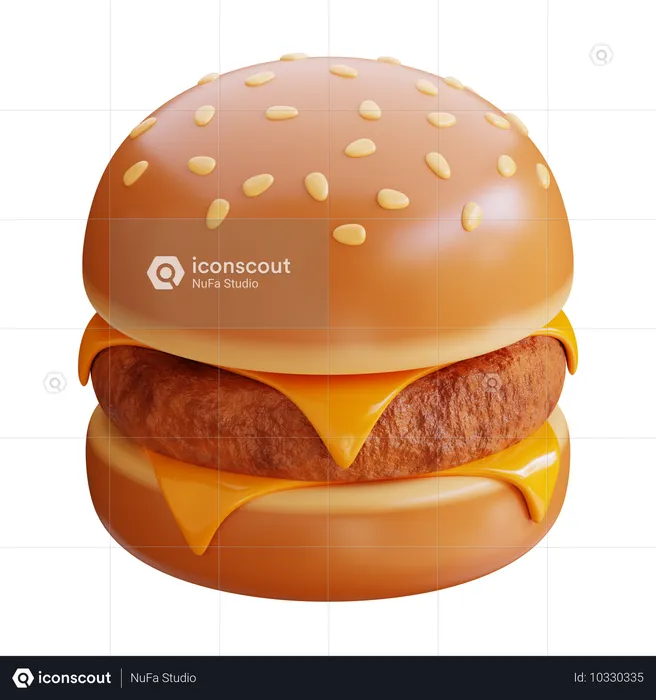 Rindfleischburger  3D Icon