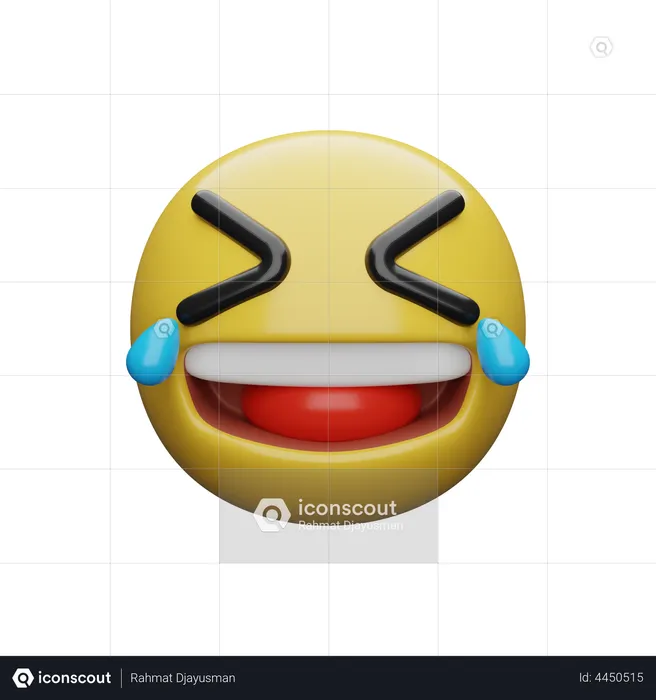 Rindo com lágrimas Emoji 3D Emoji