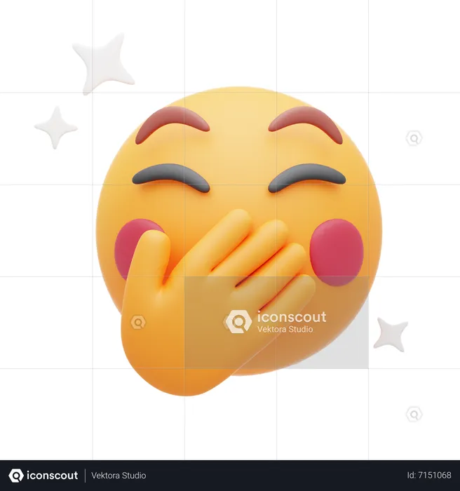 Emoji risonho Logo 3D Icon