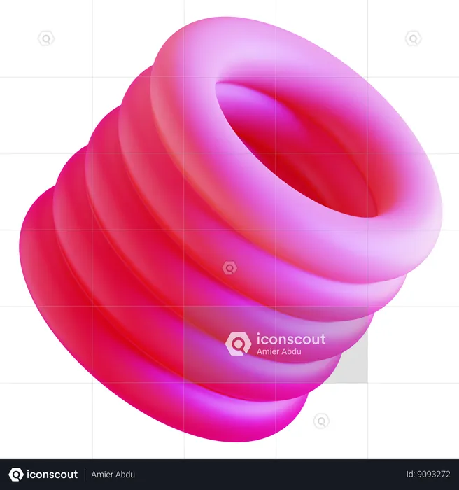 Ring Abstract Gradient Shape  3D Icon